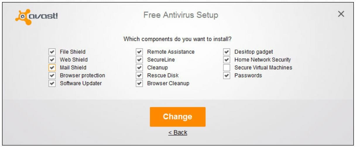 remove avast antivirus from email