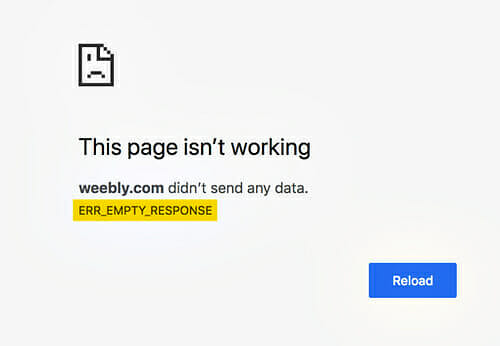 Ошибка net err empty response на смартфоне